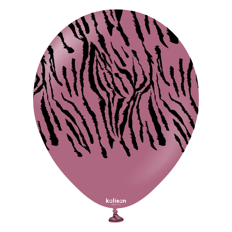 kalisan-safari-tiger-wild-berry-luftballons-12-25-stk-schwarz image 1