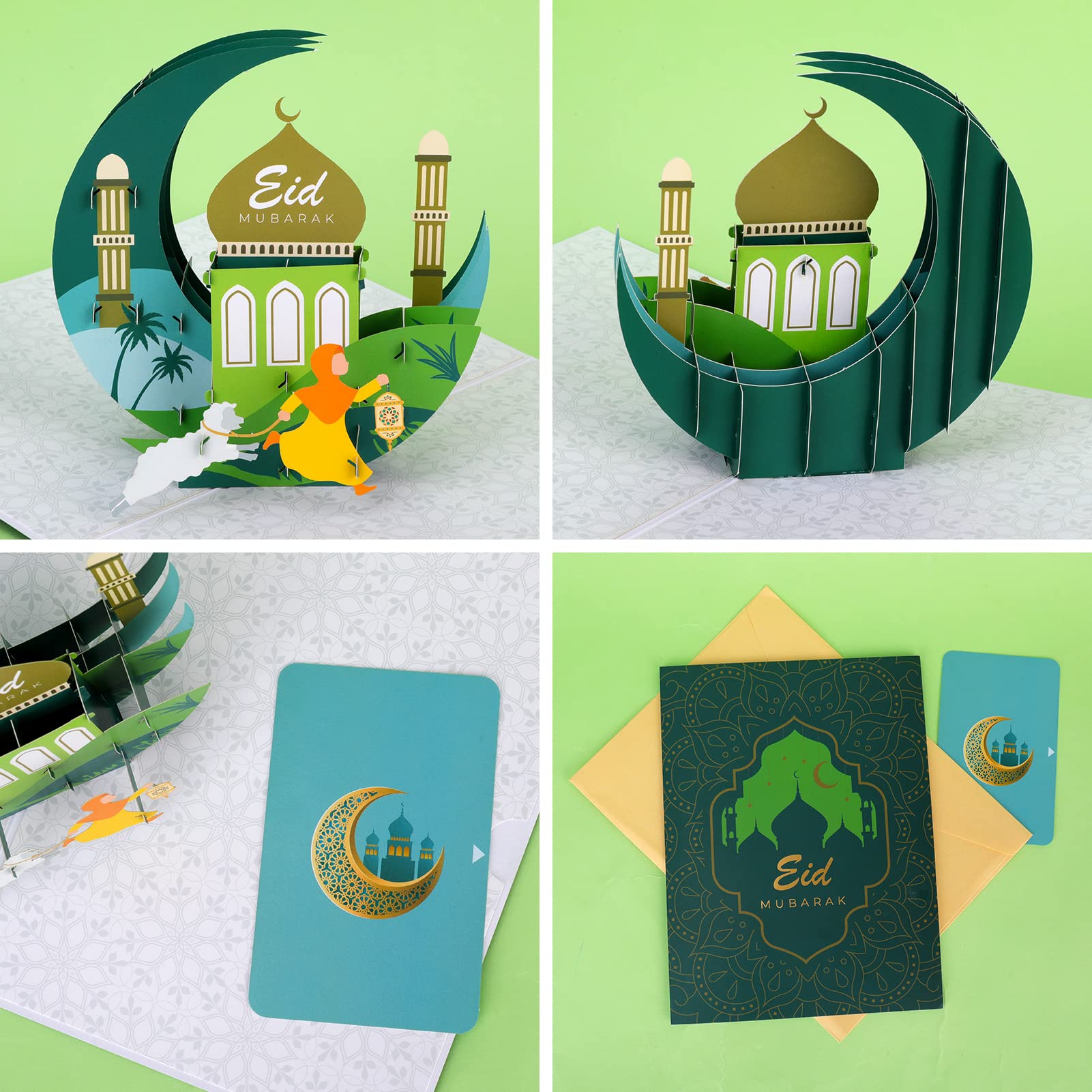 howaf-eid-mubarak-3d-pop-up-karte-gru-karte-mit-umschlag-mond-moschee image 4