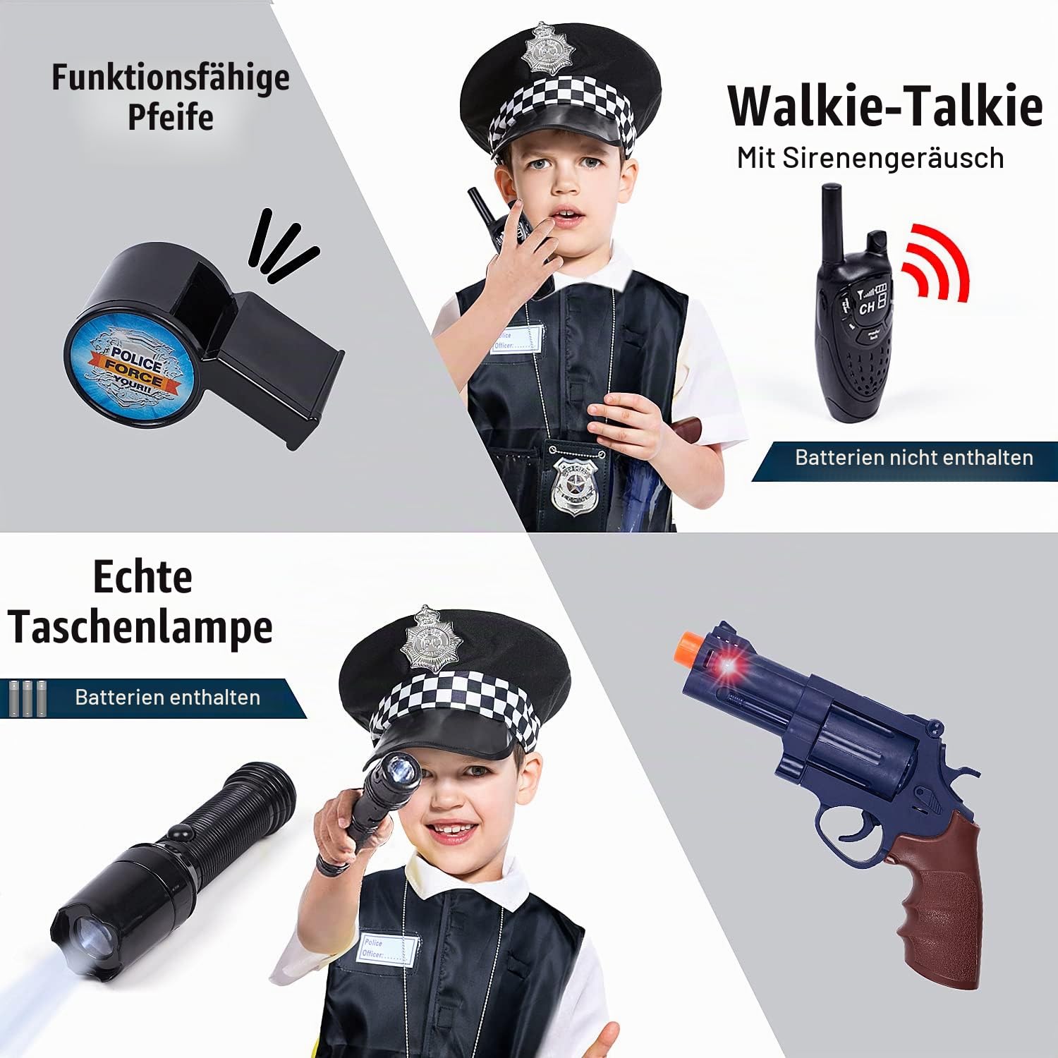 tacobear-costume-polizei-kost-m-kinder-mit-weste-zubeh-r image 5
