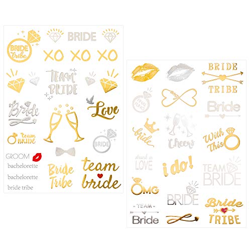 howaf-jga-tattoo-set-gold-134-st-ck-team-bride-hochzeit image 8