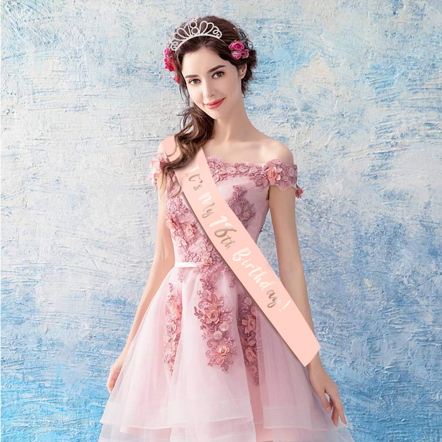 howaf-it-s-my-18th-birthday-sch-rpe-und-tiara-rosegold-satin-set image 3