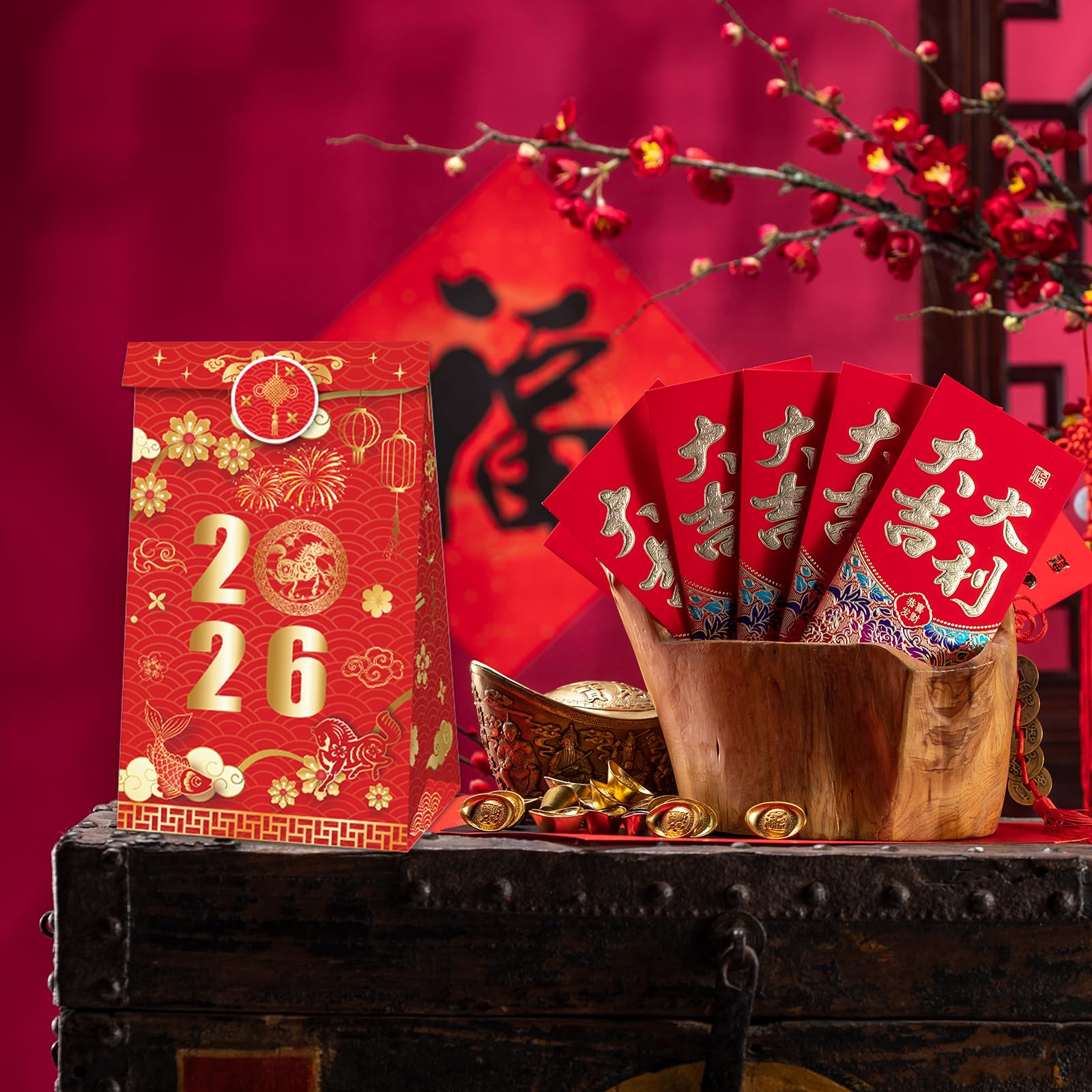 howaf-chinesisch-neujahr-geschenkt-ten-rot-12-st-ck-pferd image 7
