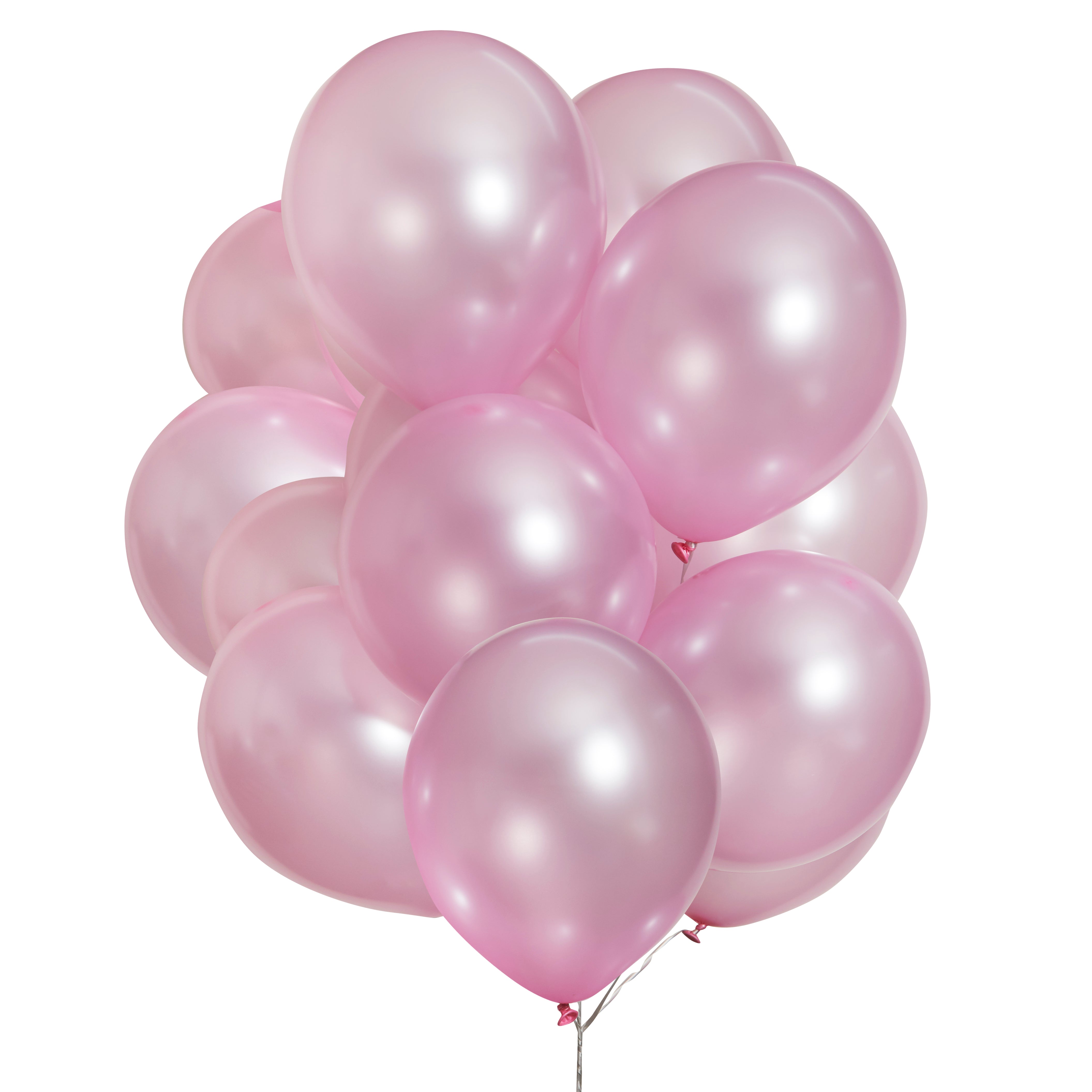 green-paw-metallic-balloons-luftballons-pink-25-st-ck-helium image 5