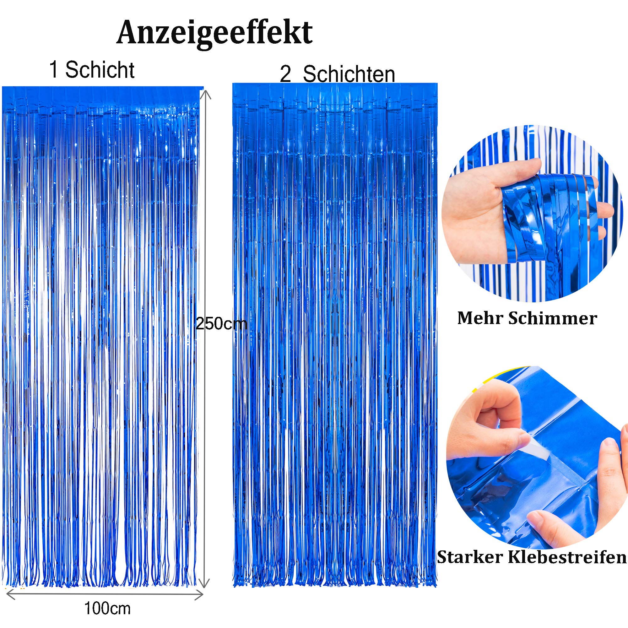 braveshine-lametta-folienvorhang-blau-2-st-ck-1x2-5m-party-fotohintergrund image 2
