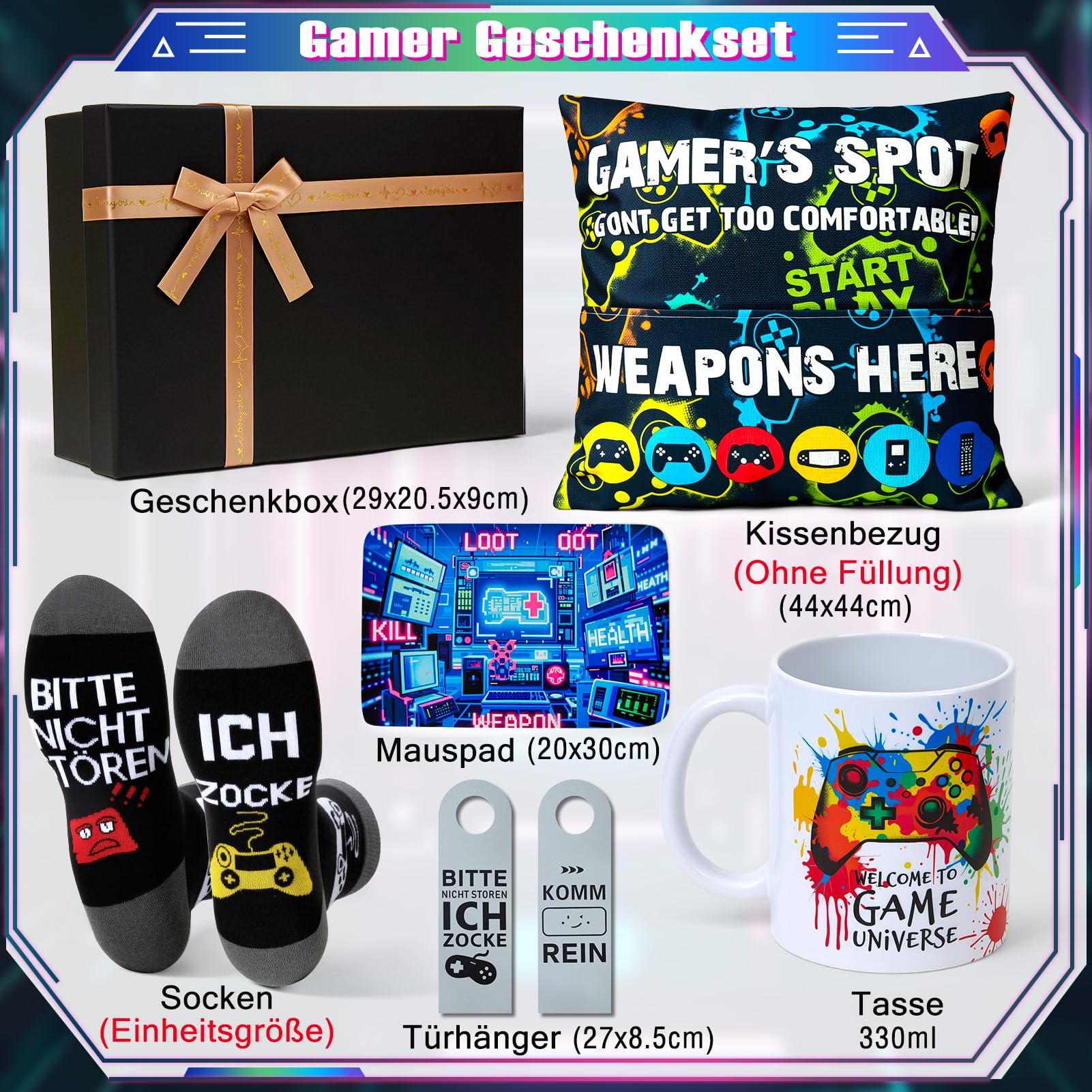 tacobear-gaming-geschenkset-gamer-box-tasse-socken image 2