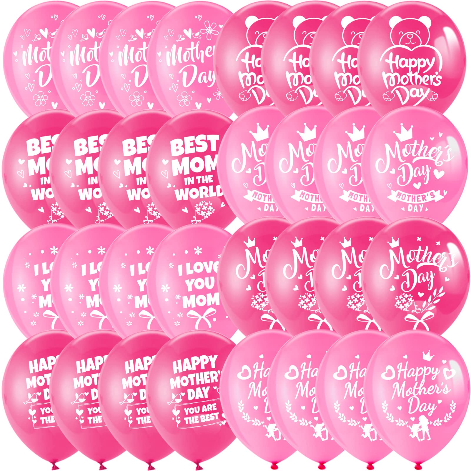howaf-muttertag-luftballons-rosa-32er-set-happy-mothers-day image 4