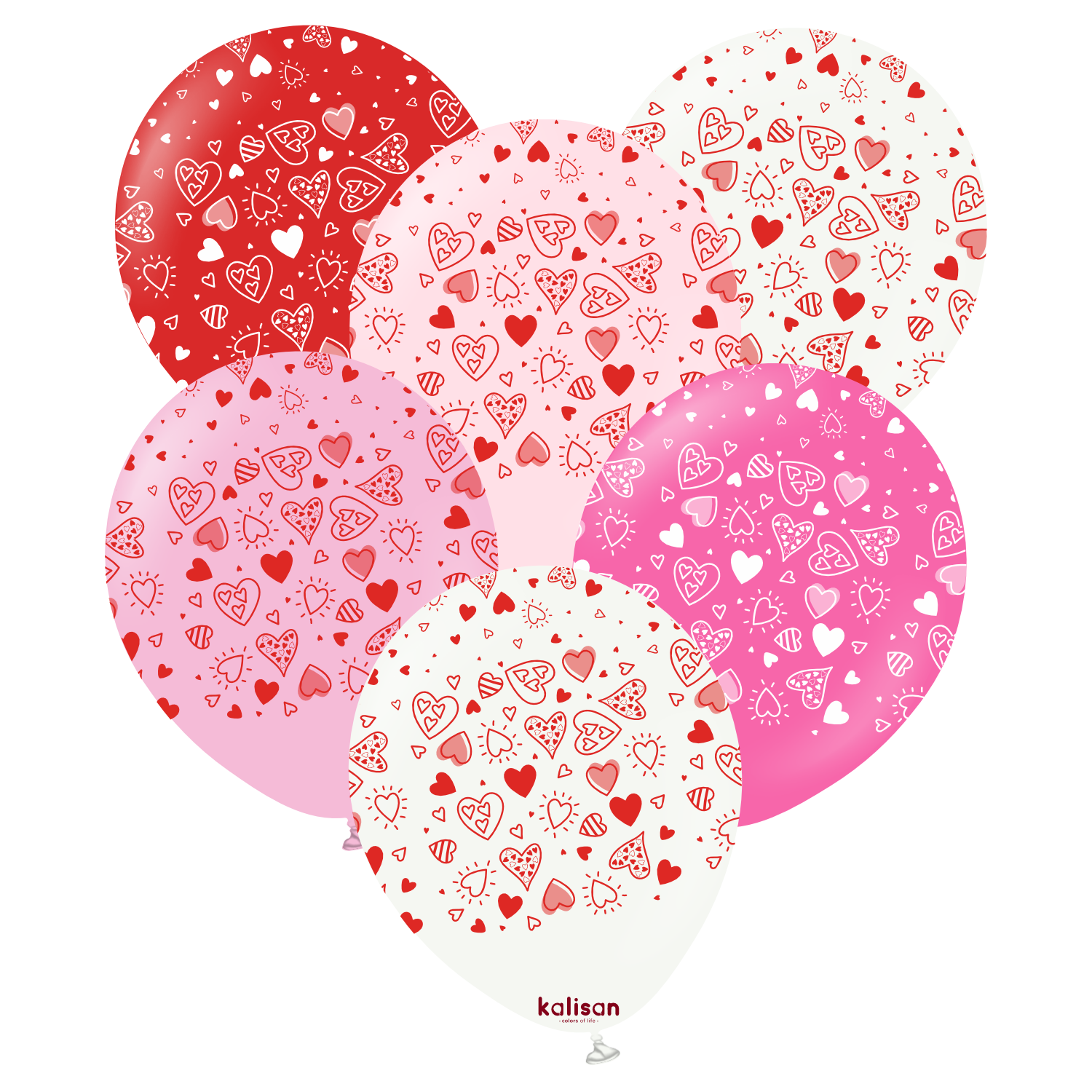 kalisan-celebration-pop-art-hearts-luftballon-25-stk-mix image 1