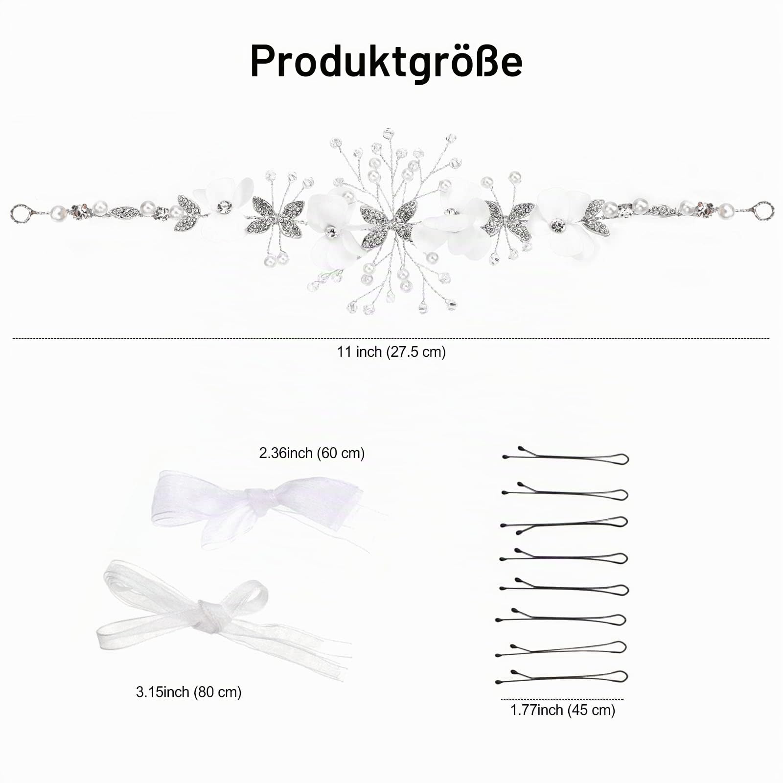 howaf-photo-booth-props-haarschmuck-wei-blume-a-kommunion-hochzeit image 3