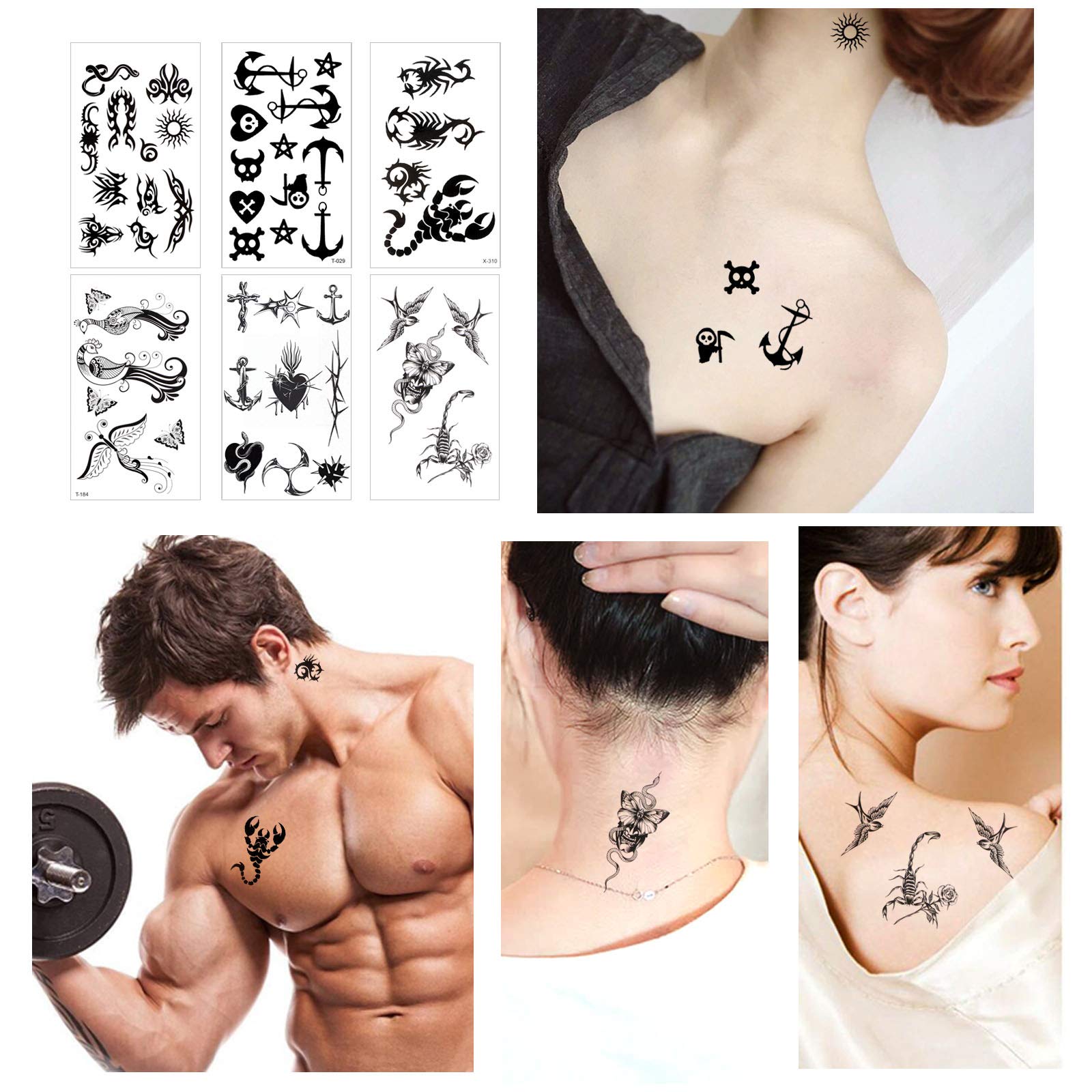 howaf-tempor-re-tattoos-schwarz-40-bl-tter-klein image 6