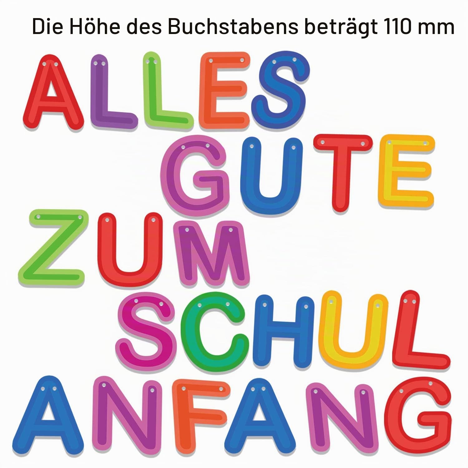howaf-schulanfang-girlande-zuckert-ten-banner-rot-wei-papier image 3