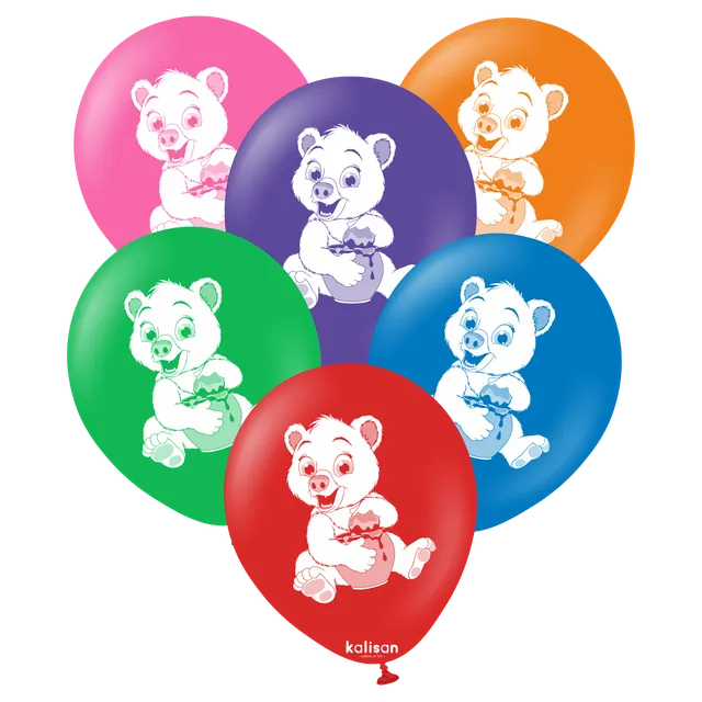 kalisan-animals-teddy-bear-luftballons-25-st-ck-12-zoll image 1