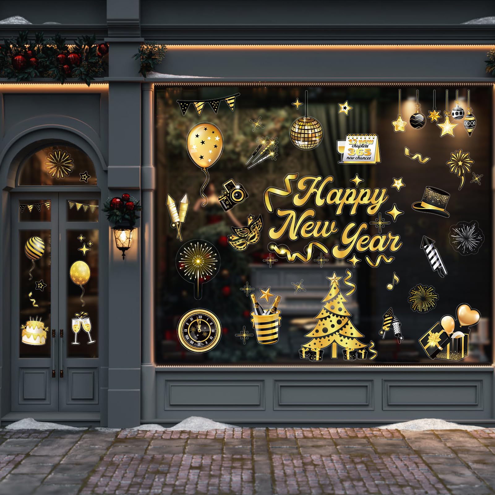 howaf-happy-new-year-fenstersticker-silvester-9-blatt-pvc image 5