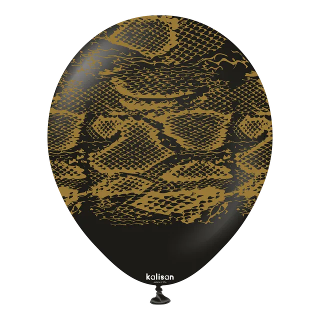 kalisan-safari-theme-snake-black-luftballons-25-st-ck-schwarz image 1