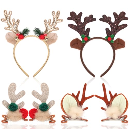 howaf-rentier-haarreif-gold-weihnachts-haarschmuck-4-tlg-geweih image 6