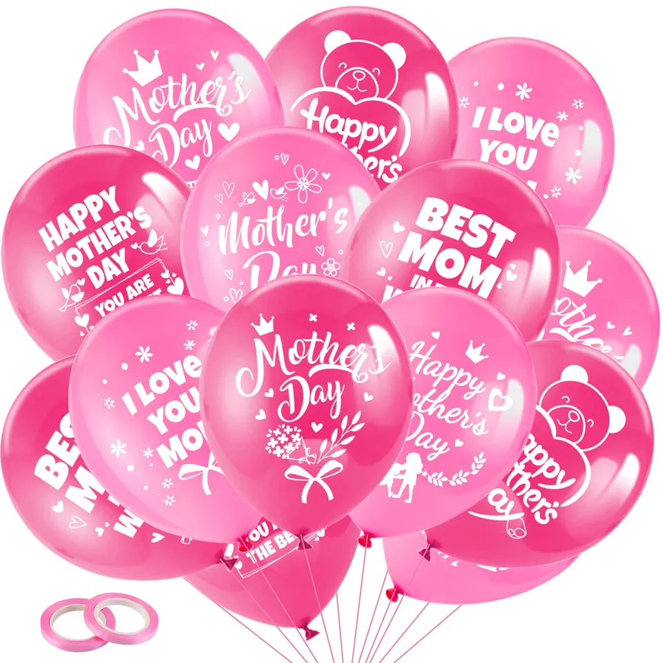 howaf-muttertag-luftballons-rosa-32er-set-happy-mothers-day image 1