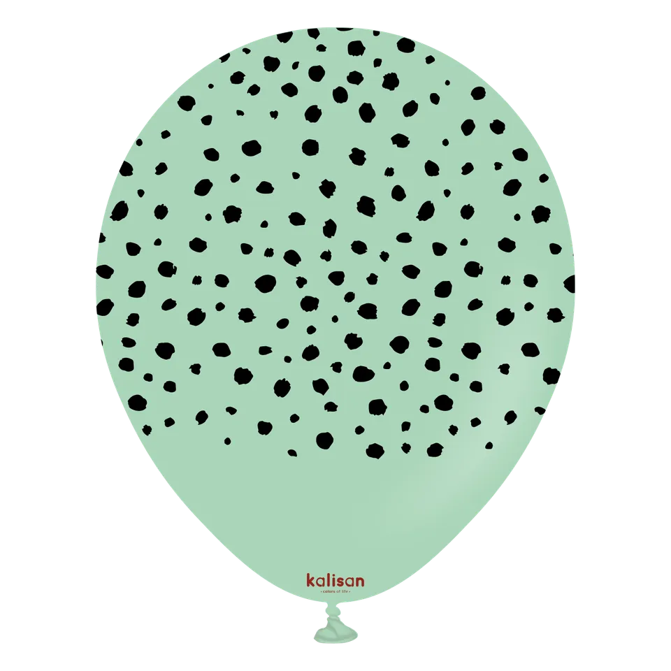 kalisan-safari-cheetah-luftballons-12-zoll-25-st-ck-macaron-gr-n image 1