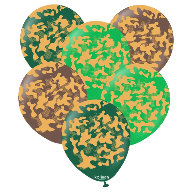 kalisan-party-camouflage-luftballon-30-cm-25-st-ck-golddruck image 1