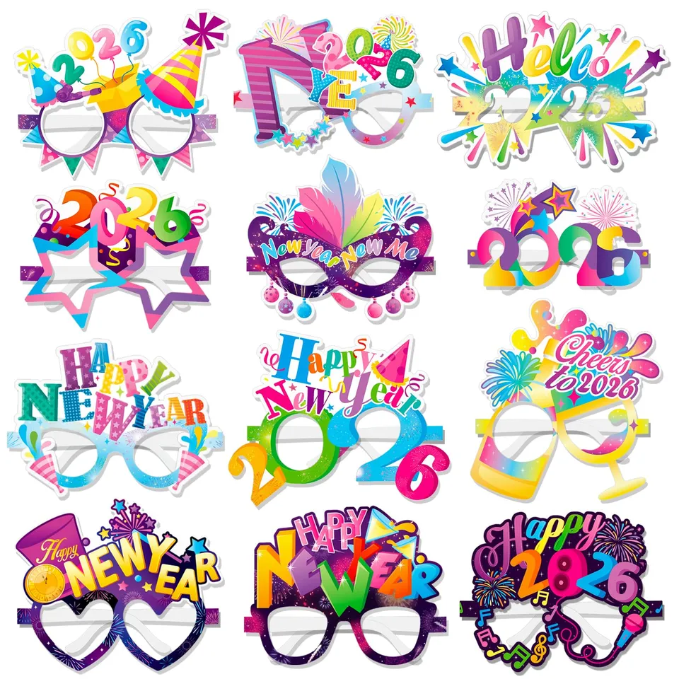 howaf-silvester-brille-2026-24-st-ck-papier-party image 1