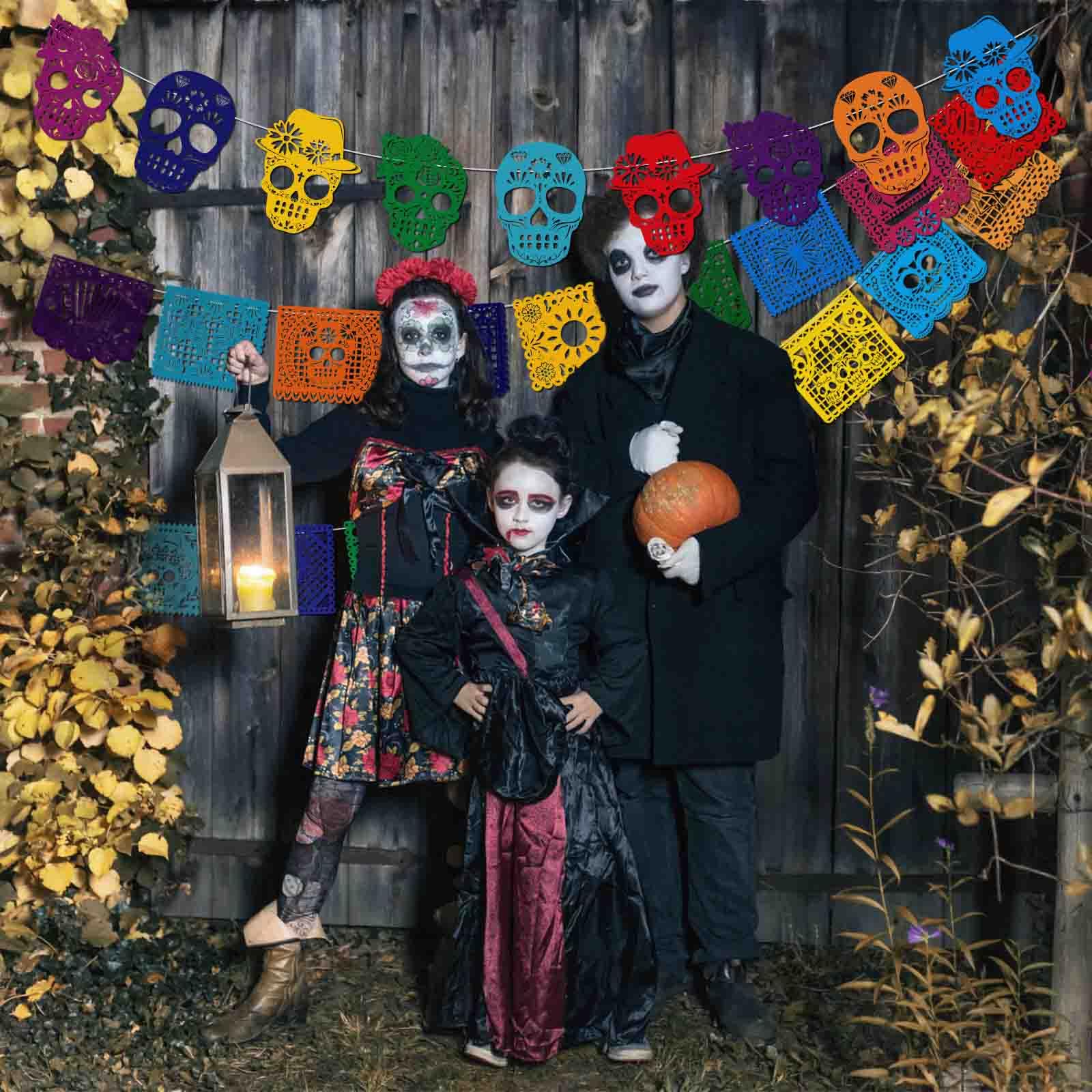 howaf-dia-de-los-muertos-girlande-filz-27tlg-banner-mehrfarbig image 5