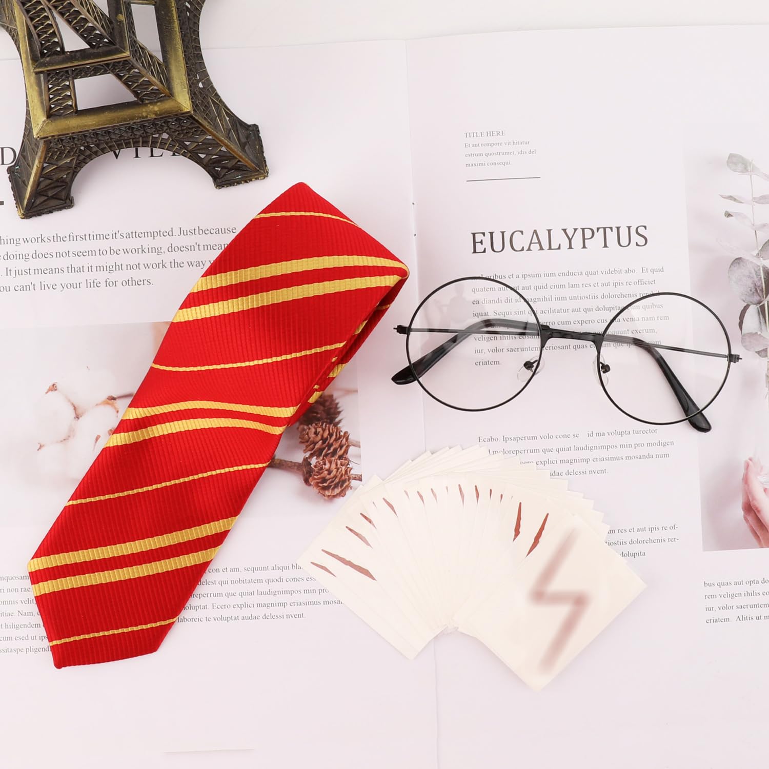howaf-temporary-tattoos-zauberer-set-a-kost-mset-krawatte-brille image 4