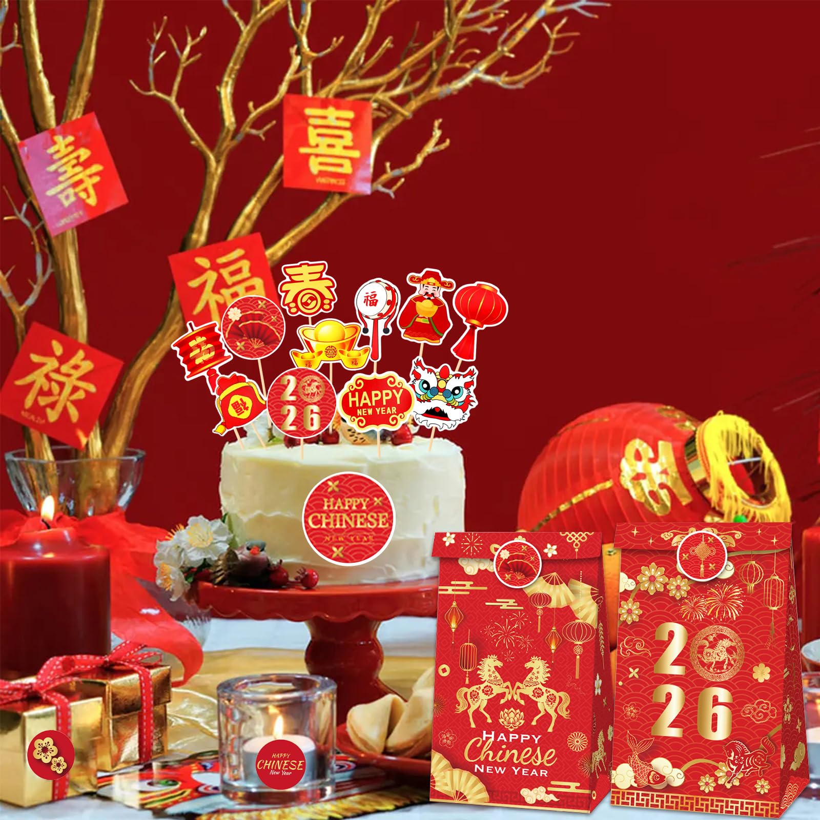howaf-chinesisch-neujahr-geschenkt-ten-rot-12-st-ck-pferd image 5