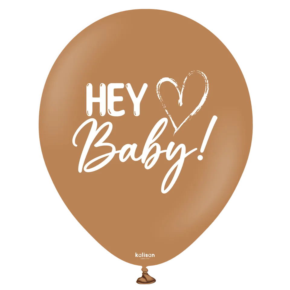 kalisan-gender-reveal-hey-baby-luftballon-caramel-18-zoll image 1