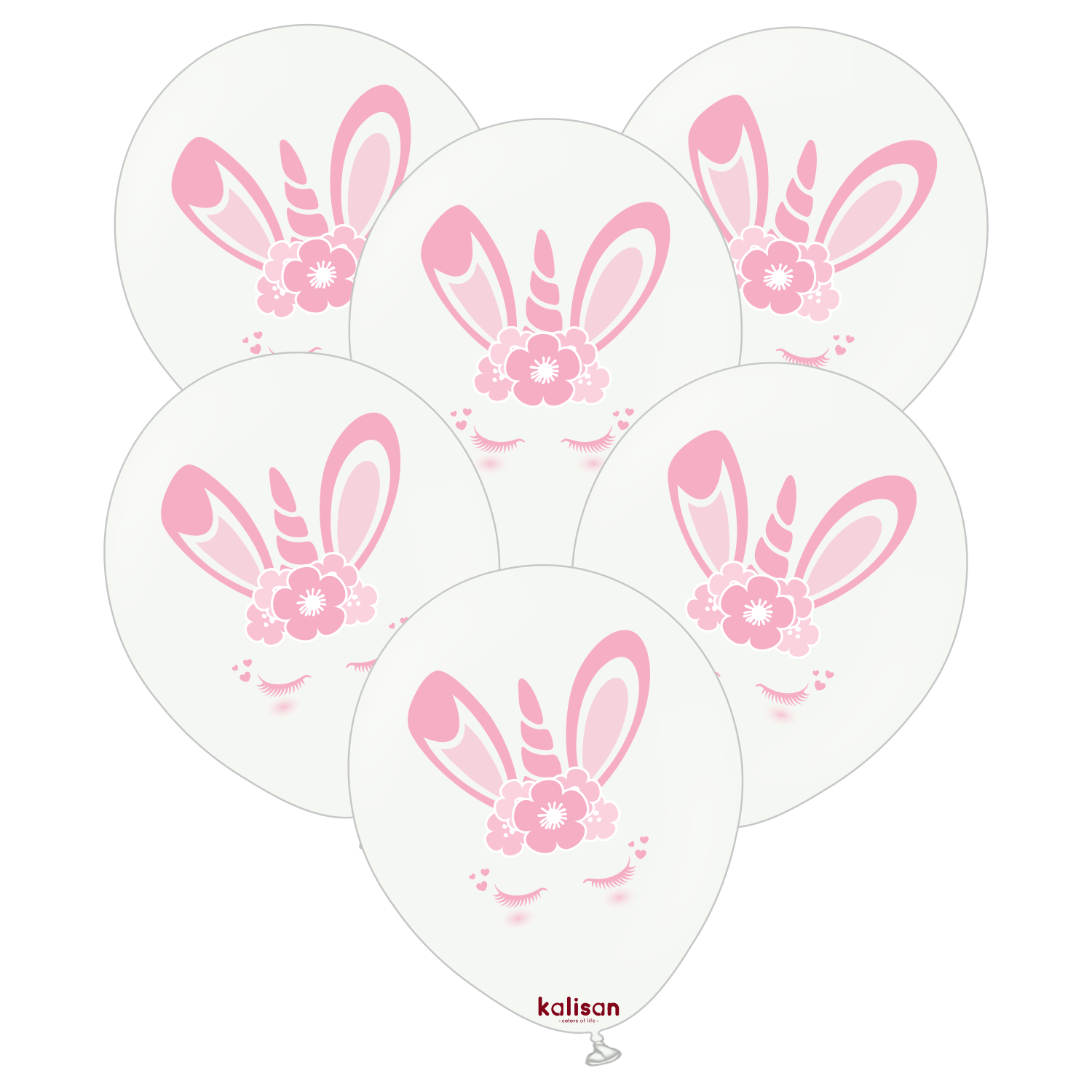 kalisan-animals-rabbit-luftballons-wei-25-st-ck-30-cm image 1