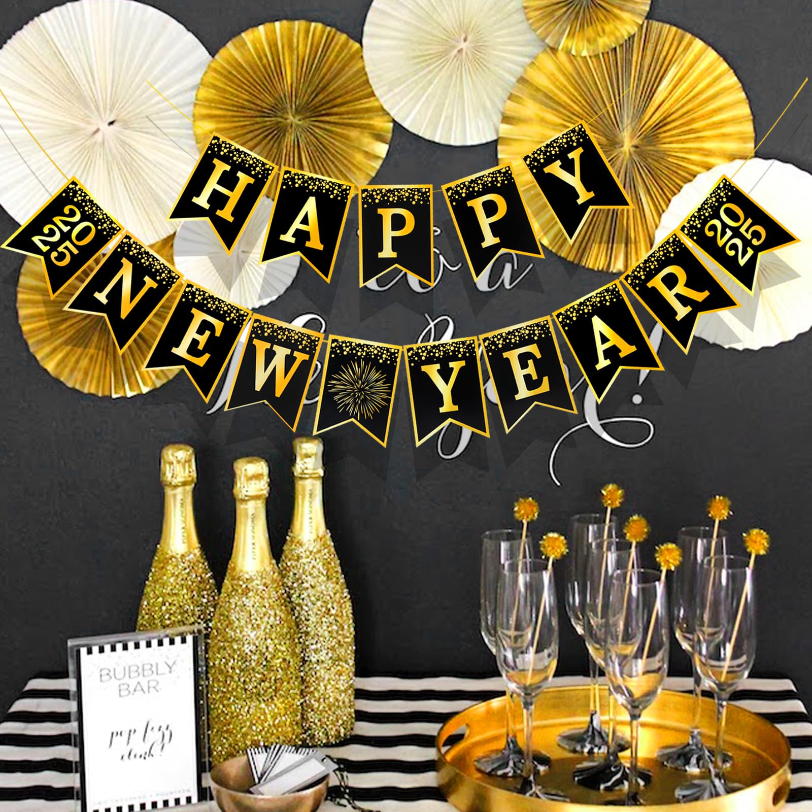 howaf-frohes-neues-jahr-banner-schwarz-gold-h-ngegirlande image 4