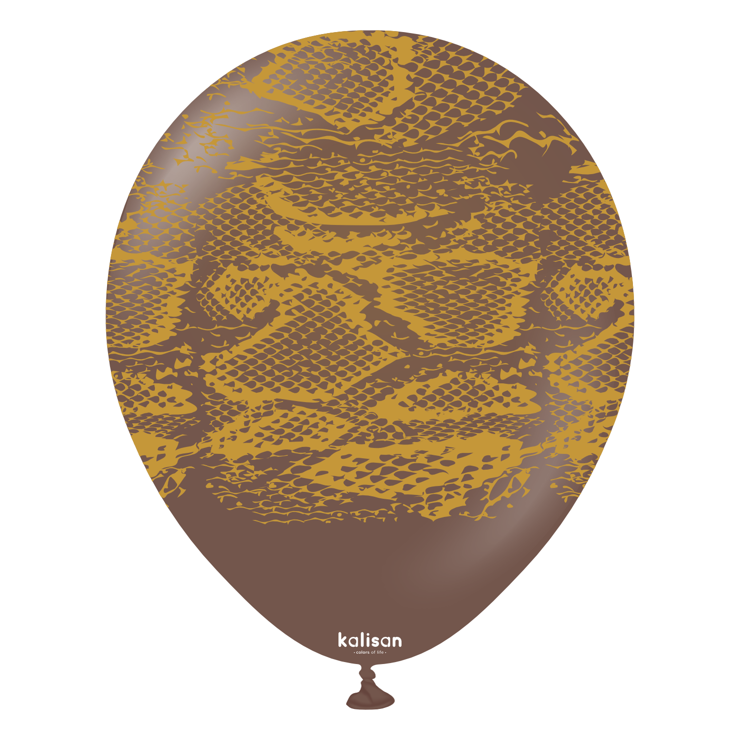 kalisan-safari-theme-snake-chocolate-luftballons-25-st-ck-braun-gold image 1